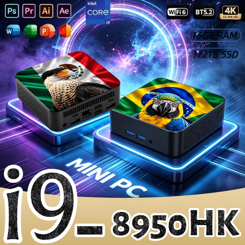 Mini Pc Windows - Мини-ПК Core i9-8950HK, 16 ГБ ОЗУ,