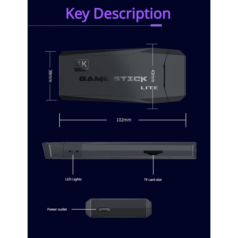 Портативная игровая консоль 4K – обзор и цена Retro Game Controller Usb